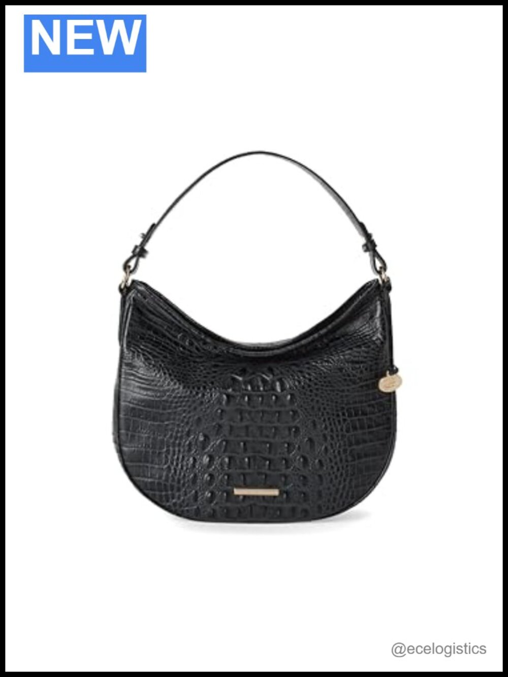 Small Leather Hobo Shoulder Bag with Zip Top and Multiple Pockets